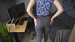 i tease my perfect ass in tight jeans and panties