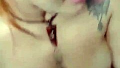 Teasing blowjob on big cock in the forest leads to cum on tits.