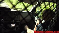 i domintated stranded teen in van