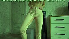 Female desperation in jeans