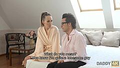 Daddy4k, mature step dad seducin’ blond girlfriend first thing mornin’