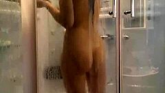 spy on young european girl showering with neighbor's big cock fucking her hard