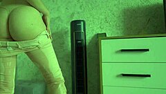 Only women pee in their jeans in this amateur video