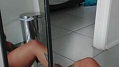 Fucking and sucking my dildo so hard