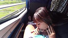 Leaked Video Of 18yo Latina Caught Sucking Pornstar On Bus