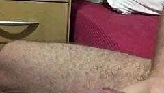 Rich guy masturbates his skinny monster cock, cumming huge loads in solo amateurs session