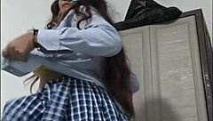 Im so horny 'cause no classes today, me boyfriend comin' to fuck me tonight in uniform