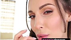 russian teen's sensual solo leads to explosive orgasm