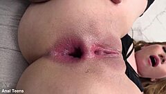 Amber Lee's first anal scene is quite intense and she takes a lot of dick in her ass