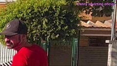 Wife Exhibits Ass in Miniskirt on Crowded Park Street