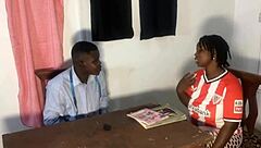 Oh, in the fake tailor shop, I let him fuck me with his big dick to finish my work!