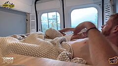 Hot Big-Tittied Babe Fucks Boyfriend in Van After Horny Hiking