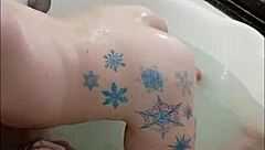 blonde pornstar swallows cum in bathtub blowjob!