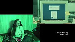 naked brunette with big natural tits at lake house