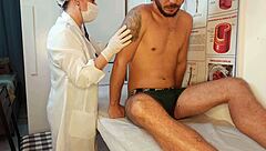 Unforgettable erection in front of cute nurse