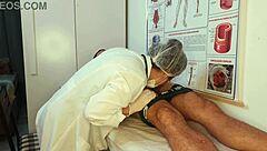 Beautiful nurse gets banged by hot guy with a great cock