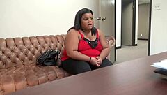 ebony peaches in brutal casting blowjob interview