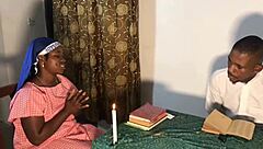 Hot milf's forbidden fantasies with holy bishop's hard cock