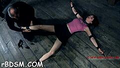 Brunette Slave Uses Toys for Intense Masturbation and Blowjob Fetish