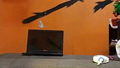 I said, 'Having fun with the bisexual dildo toy'