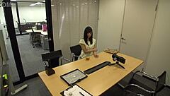 Japanese cute teen 18+ in fake idol audition.