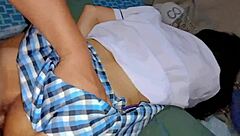 Secret intense fuck with classmate in the garage