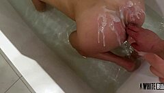 hey, watch master train his anal slave with giant dildos!