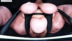 Beg your super sized godmama to douse you with her big wet pussy