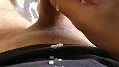 Slow motion cumshot features indian solo masturbation