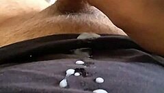 Slow motion cumshot features indian solo masturbation