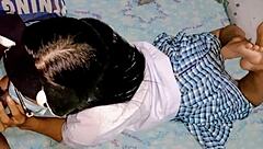 Secret intense fuck with classmate in the garage