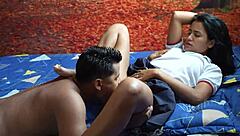 Student seduces her stepbrother for a rough homemade fuck in missionary and POV.