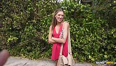 Addison vodka sticks her tongue out to taste a cumshot!