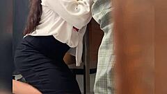 Mexican teacher seduces student in wild public classroom sex