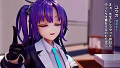 Yuuka in hentai anime 3D cartoon adventure