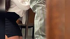 Mexican teacher seduces student in wild public classroom sex