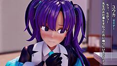 Yuuka in hentai anime 3D cartoon adventure