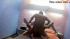 I fucked a mexican whore with small waist and big cock in cowgirl and missionary for creampie