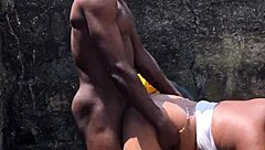 Her big natural tits drive me crazy in outdoor fuck