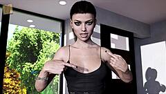 Hey, curious about this curvy cutie in a wild 3D outfit scene?