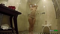 Wow, sexydea rides hard in shower after pounding!