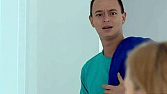 Hot blondes Ivi Rein and Rebecca Volpetti seduce stepbrother into threesome