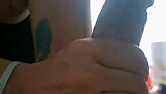 Outdoor blowjob and creampie with a milf slut in a tent