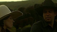 brooke ballentyne fucks a hired ranch hand by the fireside outdoors