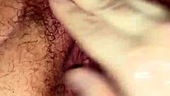 Hairy fat MILF gets her pussy full of fingers and fluid