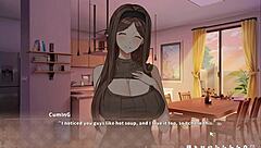 summer clover harem hentai game ep 13 caught with a giant boner in the kitchen