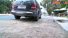 Hot blonde widow deepthroats and gets anal nailed