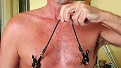 pervy papifacheros nipples connect directly to his dick like a radio