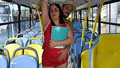 brazilian student groped and screwed inside public bus by stranger