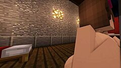 Jenny's jugs on full display in this Minecraft mod scene
